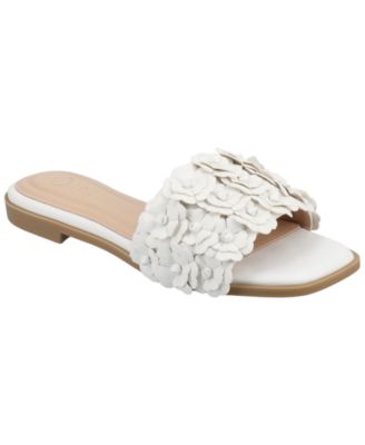 Women's Azalea Floral Slide Flat Sandals
