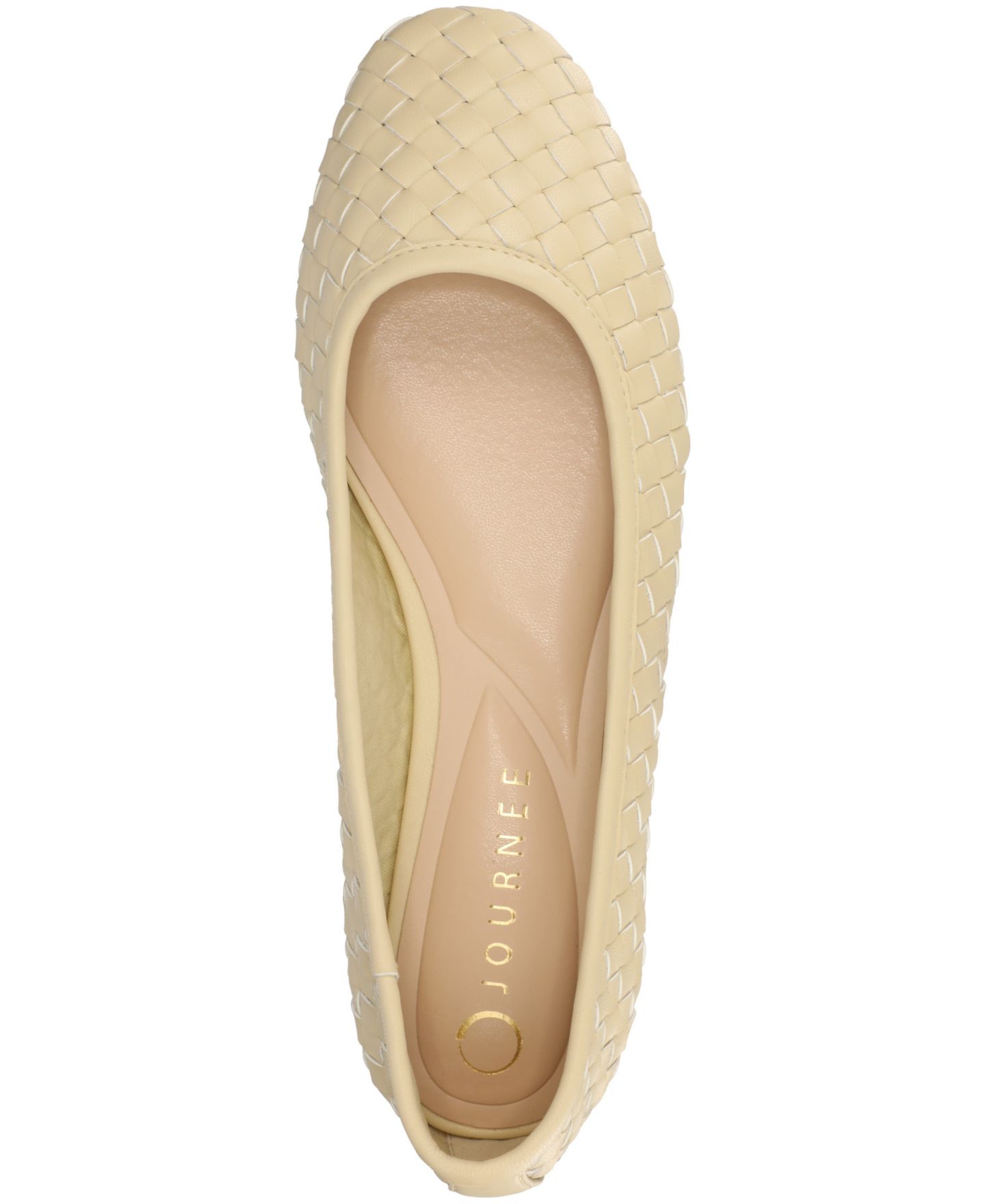Женские балетки Journee Collection Savannah Woven Ballet Flats, цвет: Бежевый — фото 4