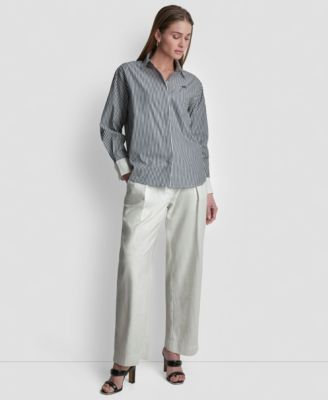 Women's Striped Button-Down Shirt