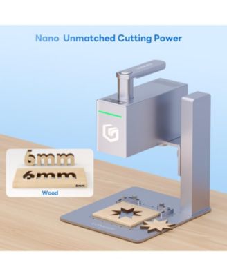 Nano Portable Laser Engraver: 5000mm/s Speed, 0.01mm Precision, Cuts 6mm Wood & 4.5mm Acrylic, LightBurn