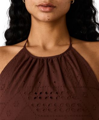 Women's Dalina Halter Neck Eyelet Dress