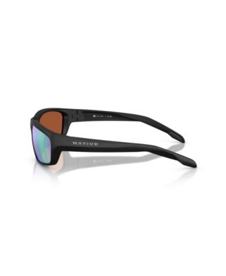 Native Men's Polarized Rectangle Sunglasses, Craggy XD9051