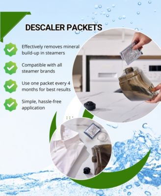 Upright Garment Steamer Descaling Packets for Mineral Build-Up, 10 Piece