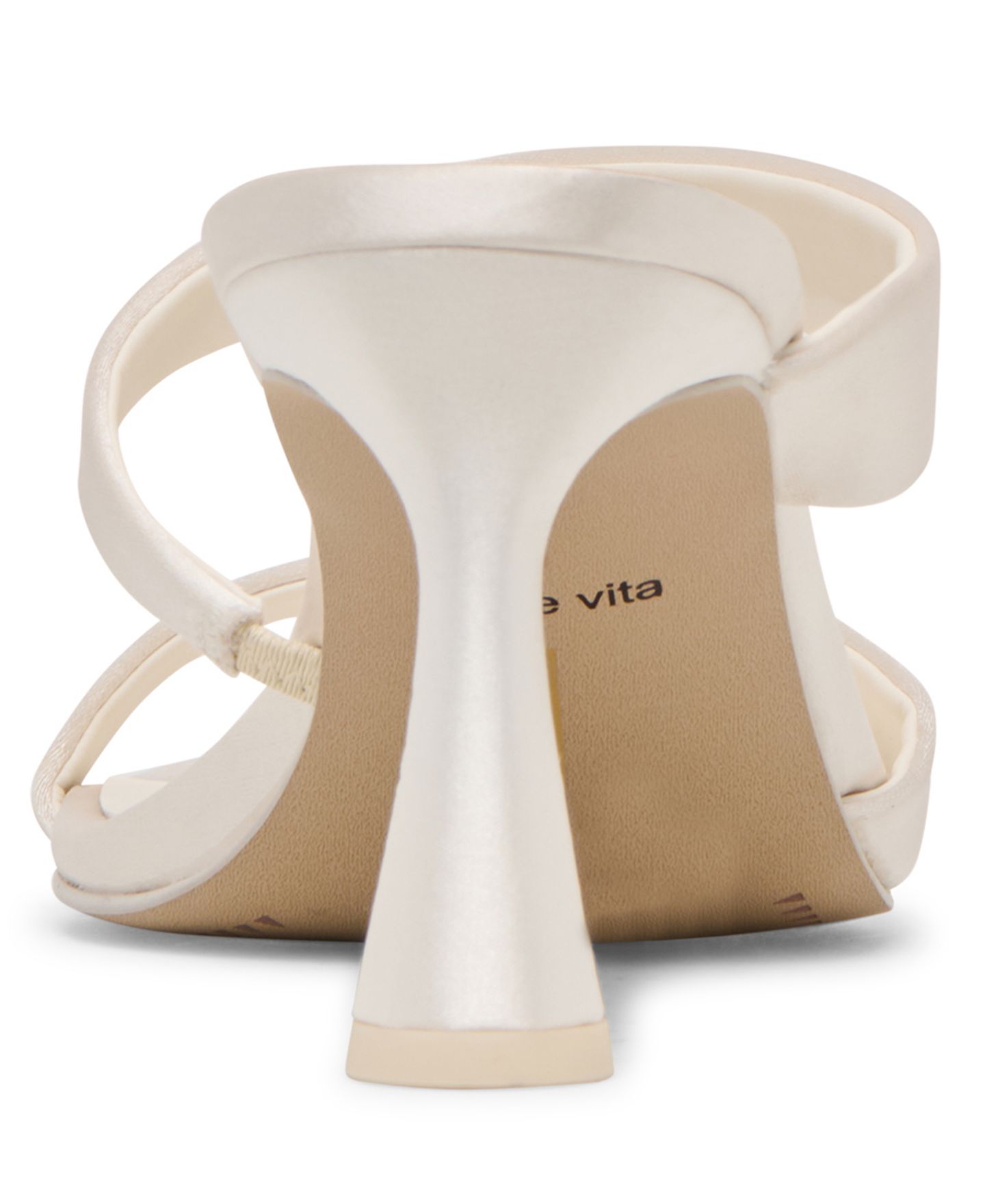 Женские сандалии Dolce Vita Icelyn Strappy Double Band High Heel Dress Sandals, цвет: Слоновая кость атласный — фото 3
