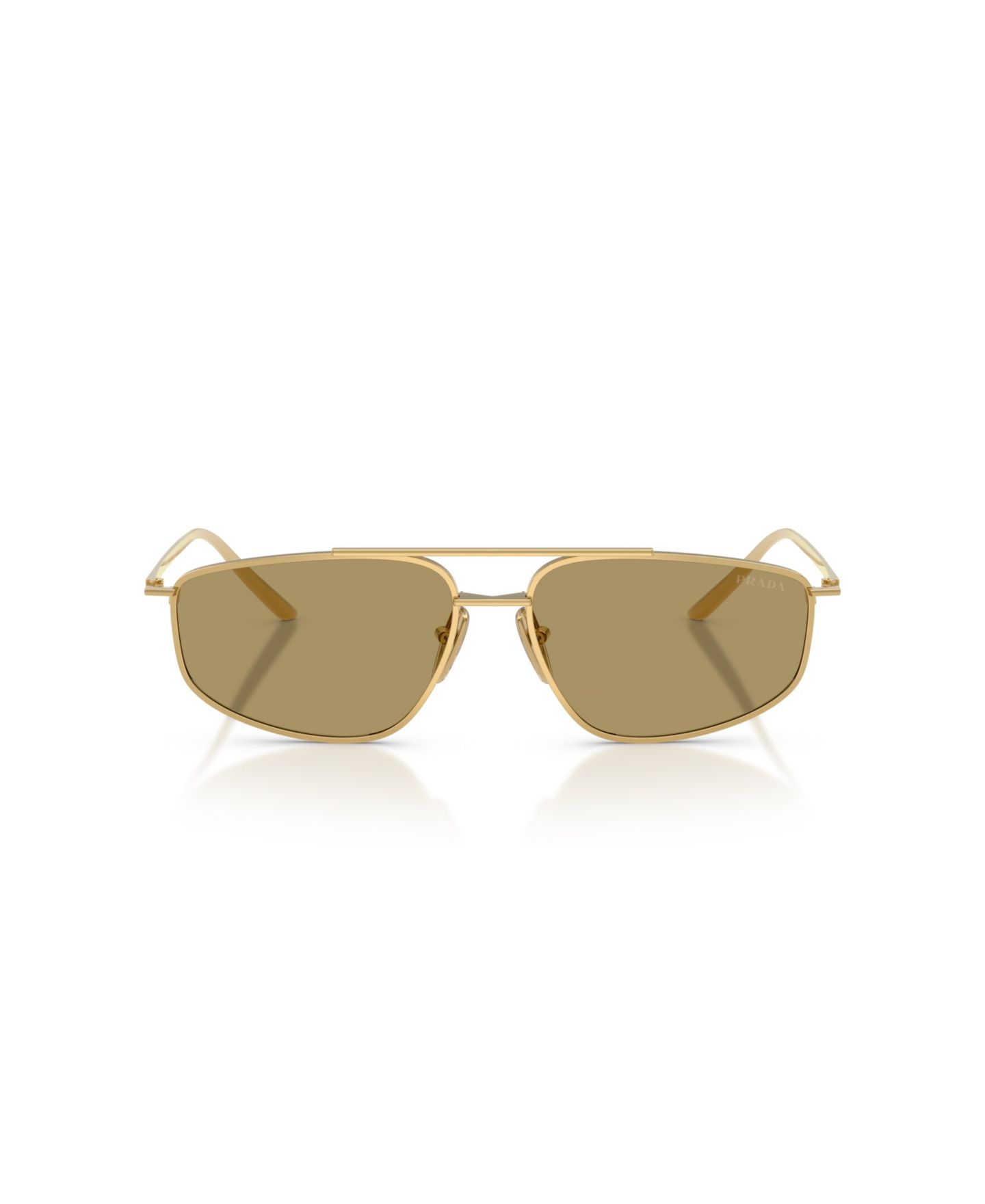Женские солнцезащитные очки PRADA Rectangle Sunglasses, PR C51S, цвет: Золотой — фото 2