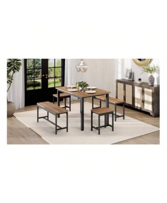 Kitchen Table  5 Piece Extendable Dining Table Set For 4 To 8 Modern Space Saving Kitchen Table