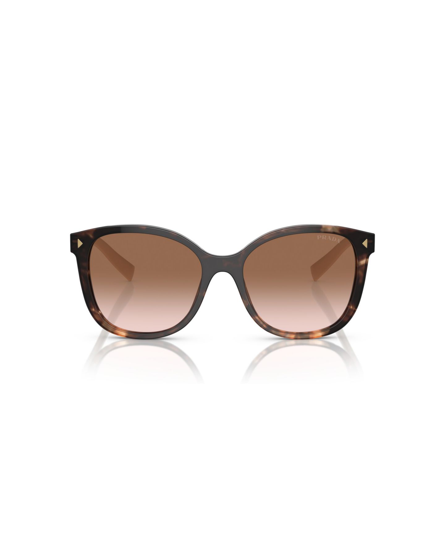Женские солнцезащитные очки Prada Square Sunglasses, PR 22ZS, цвет: Карамельный черепаховый — фото 2