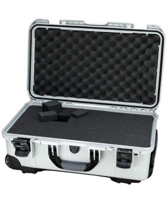 935 wheeled NK 7 waterproof case with foam for DSLR, lenses, and flash, silver.
