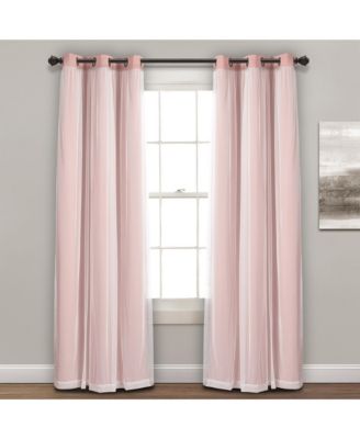 Lush Decor Grommet sheer curtains with room darkening lining, pair