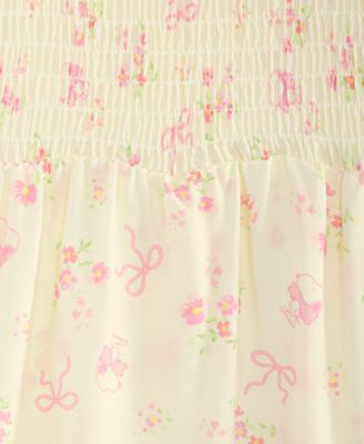 Girls' S-XL Peanuts Snoopy Ditsy Smocked Skort Dress