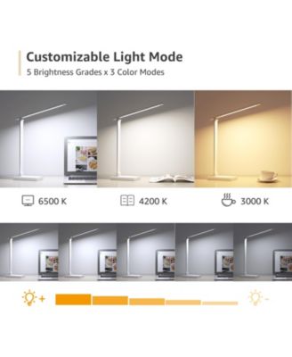 LED Desk Lamp with charging port, 650LM Touch Control, 5 Brightness Level