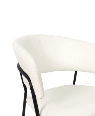 Slate Faux Leather Upholstered Dining Armchair, Set of 2