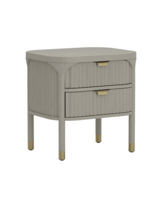 Park 24" Rubberwood 2-Drawer Nightstand
