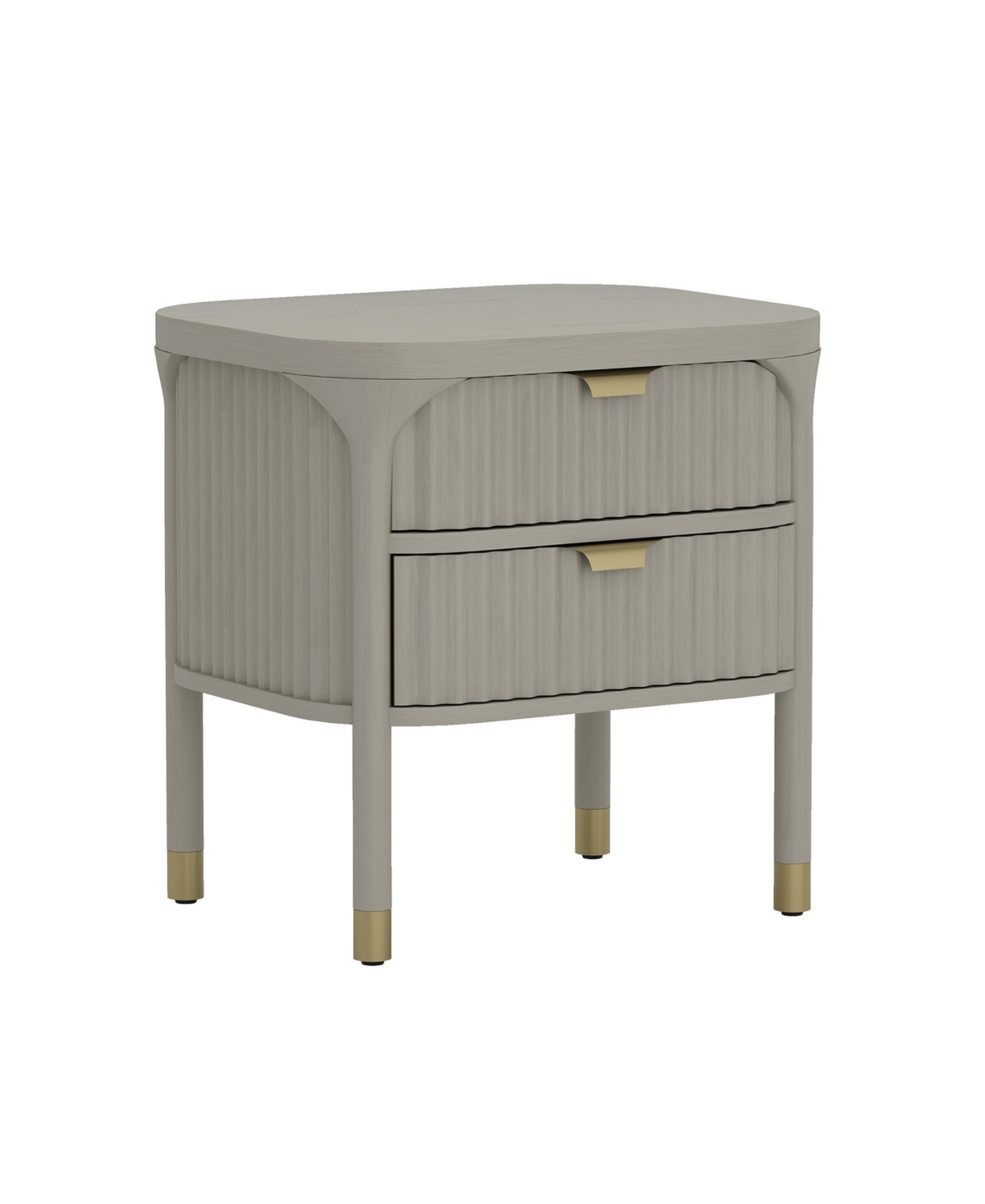 Park 24" Rubberwood 2-Drawer Nightstand