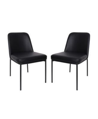 Loft Faux Leather Upholstered Dining Side Chairs, Set of 2