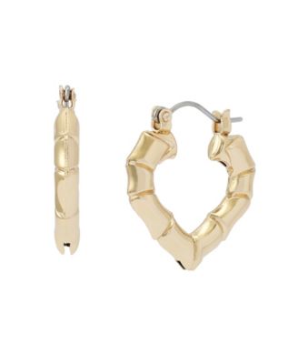 Gold Hothouse Bloom Heart Hoop Earrings