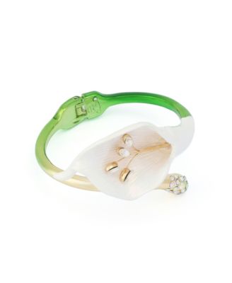 Faux Stone Betsey's Bouquet Calla Lily Bangle Bracelet