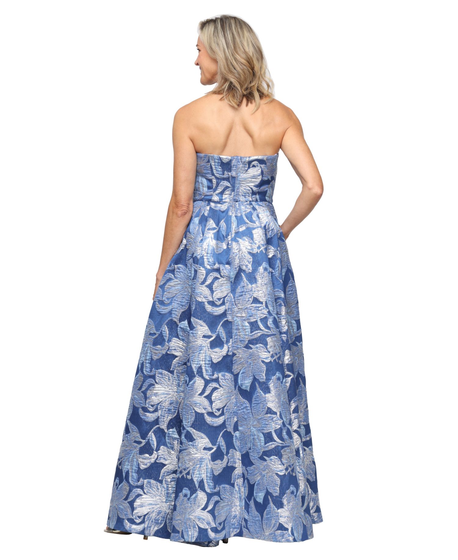 Women's Cold-Shoulder Strapless Ball Gown