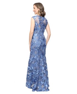 Women's Sleeveless V-Neck Soutache Ball Gown