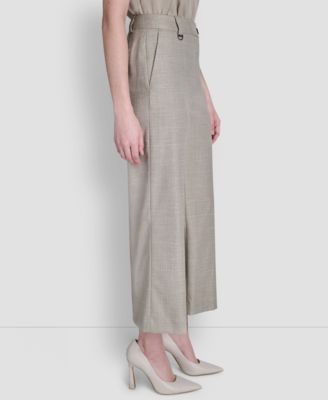 Women's Windowpane Mid-Rise Cropped Pants