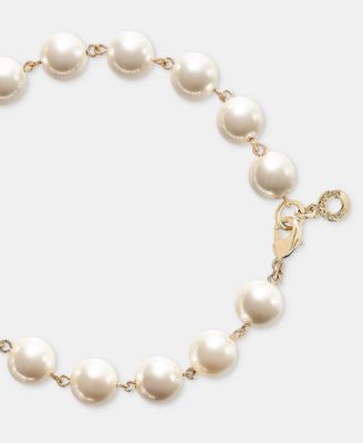 Baroque Imitation Pearl Textured Link 42" Strand Necklace