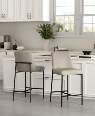 Loft Faux Leather Upholstered Counter Stools, Set of 2