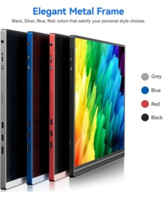 16" Portable 1920×1200P IPS Monitor, USB-C & HDMI, 0.3" Ultra-Slim, with Kickstand for Travel & Office