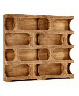 4-Shelf Asymmetrical Bookcase with Classic Design for Home Office