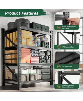 YIGII Heavy Duty40" W x 60" H Garage Shelving, 4-Tier, Adjustable, 2000 lbs Capacity