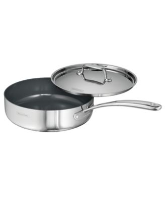 Utsava Tri-Ply Clad Stainless Steel 2.9-Quart Covered Deep Saut&eacute; Pan