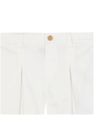 Girls' Toddler 2T-4T Gingham Flutter Sleeve Tunic & Twill Shorts, 2-Piece Set