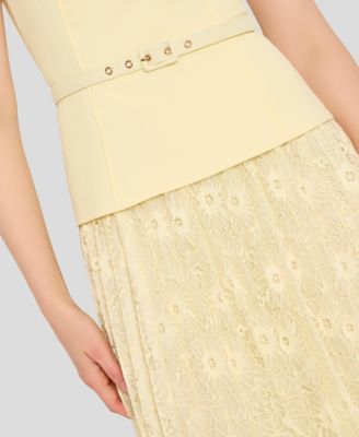 Petite Sleeveless Square Neck Midi Dress