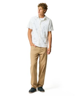 Men's Regular Fit Bird Rock Short Sleeve Cotton Shirt