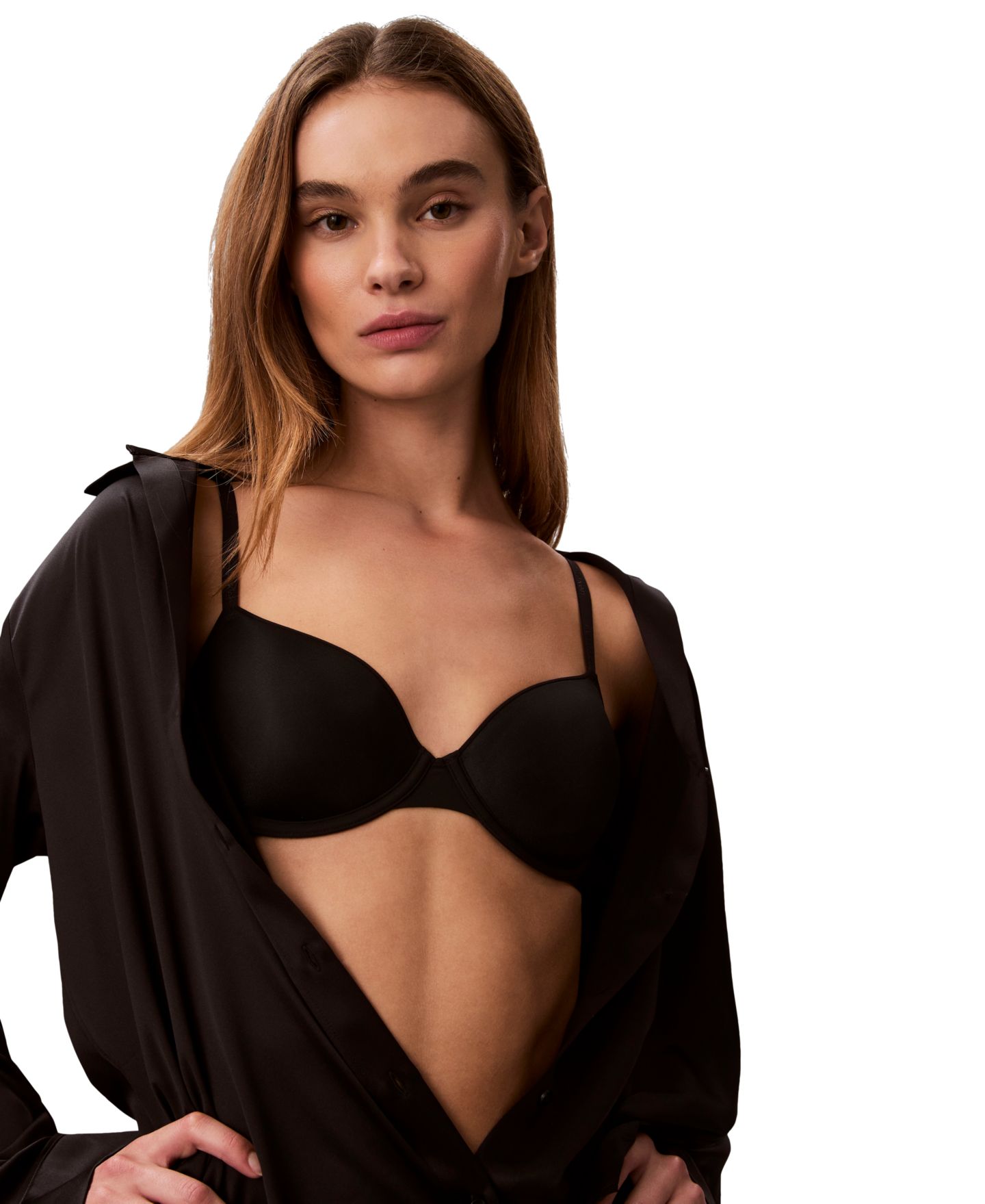 Бра деми Ultralight, лёгкая чашка — Calvin Klein, цвет: Чёрный — фото 4