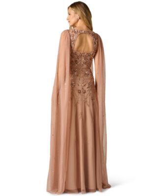Women's V-Neck Beaded Gown