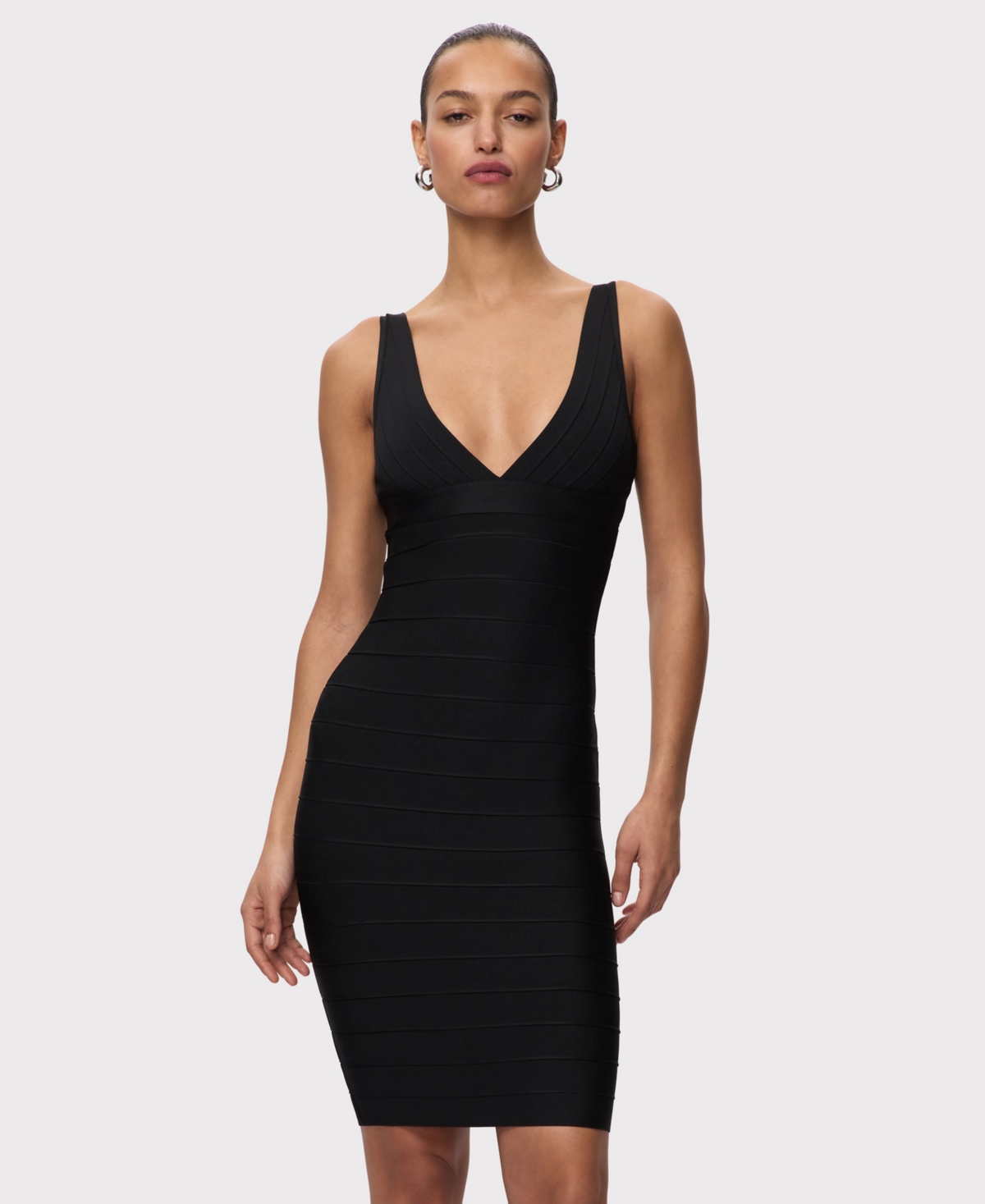 Herve Leger Women's The Backstage V-Neck Midi Dress