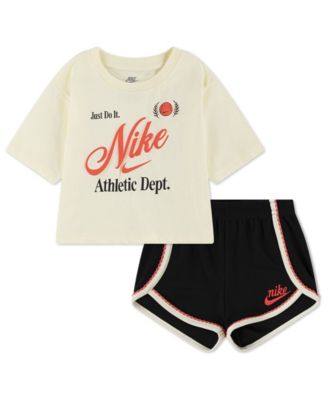 Toddler Girls' 2T-4T Tennis Lifestyle Crewneck T-Shirt and Shorts, 2-Piece Set