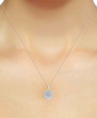 Diamond Pendant Necklace (1 ct. t.w.) Set in Sterling Silver 
