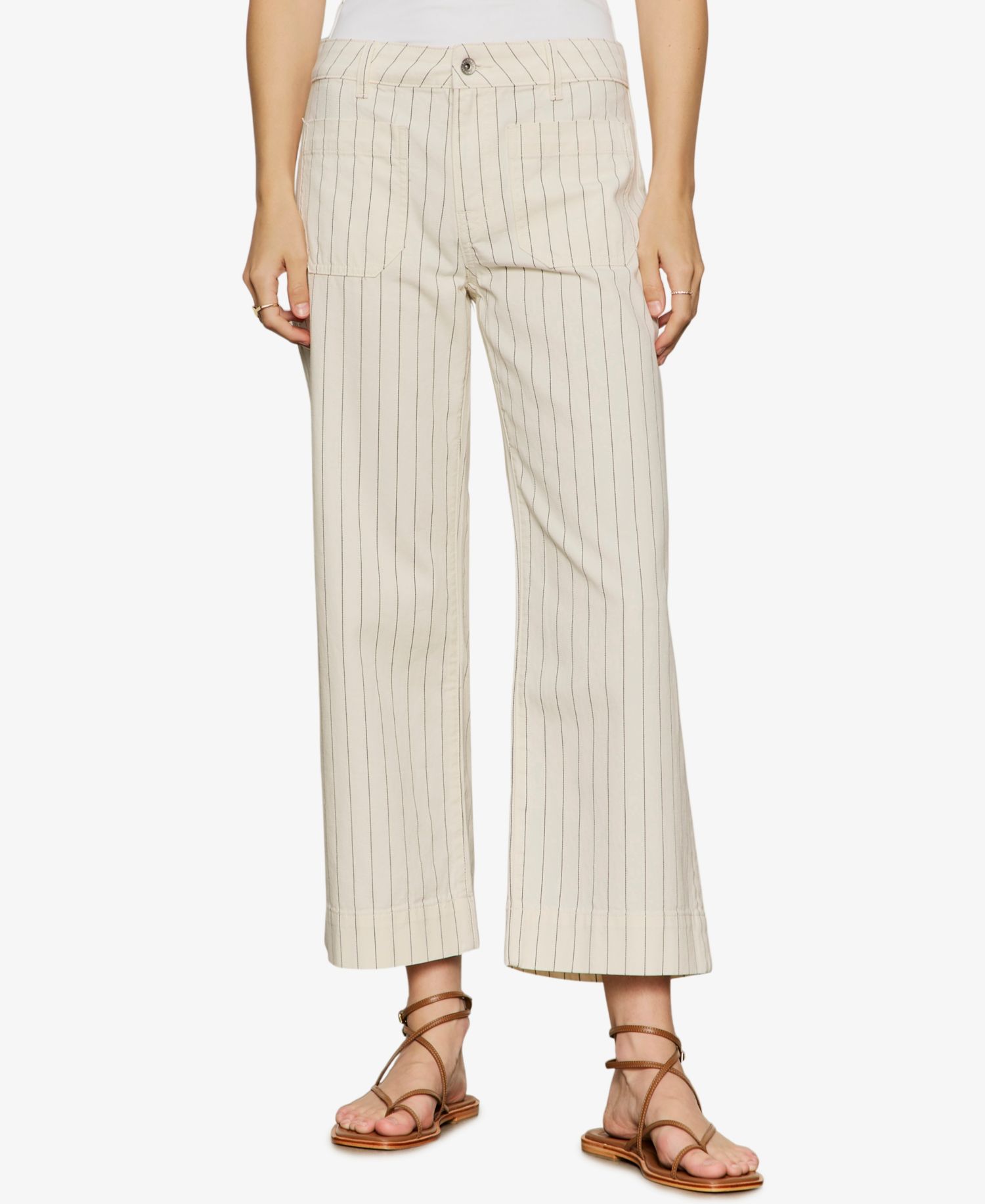 Petite Marine Wide-Leg Cropped Capri Pants