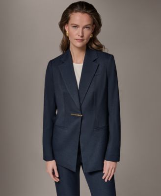 Women's Notch Lapel Padded Shoulder Blazer