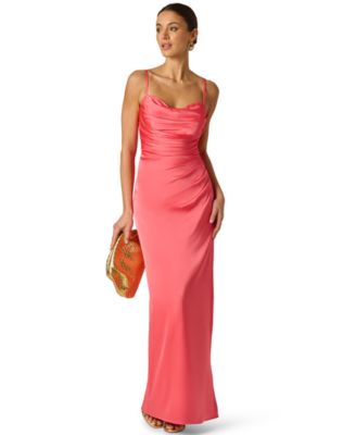 Women's Cowl Neck Slit Ball Gown