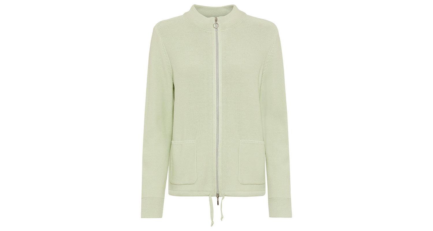 Women's Zip Front Mock Neck Cardigan