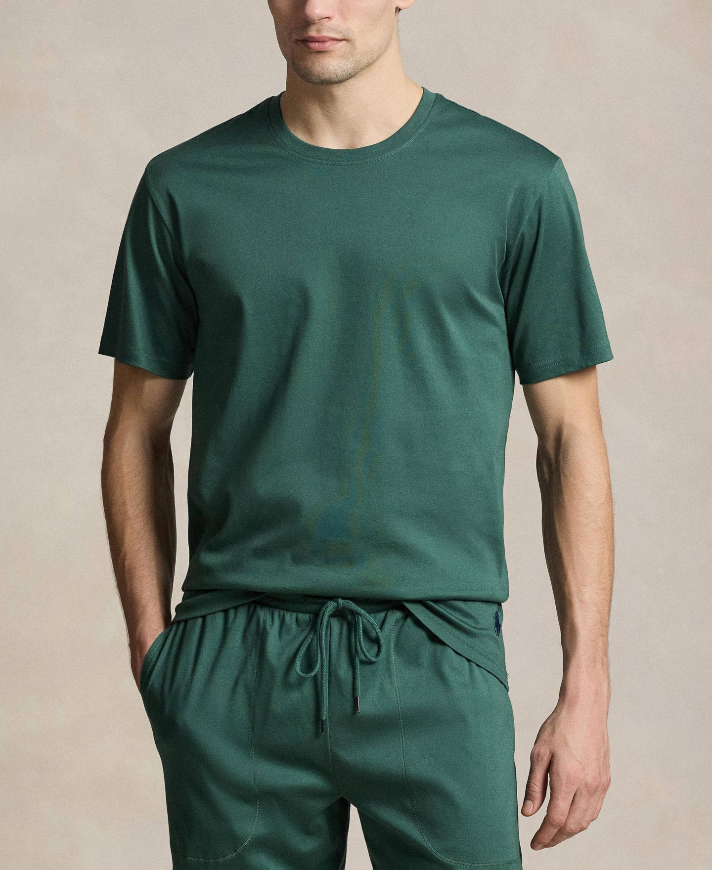 Футболки Regular-Fit для мужчин — Polo Ralph Lauren, цвет: Потёртый тёмно-зелёный / Тёмно-синий — фото 1