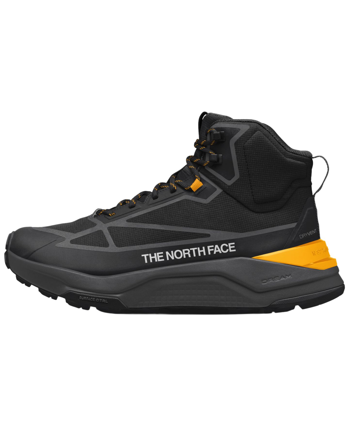 Мужские ботинки The North Face Fastpack Mid WP Lace-Up, цвет: Чёрный / Снежный золотой — фото 1