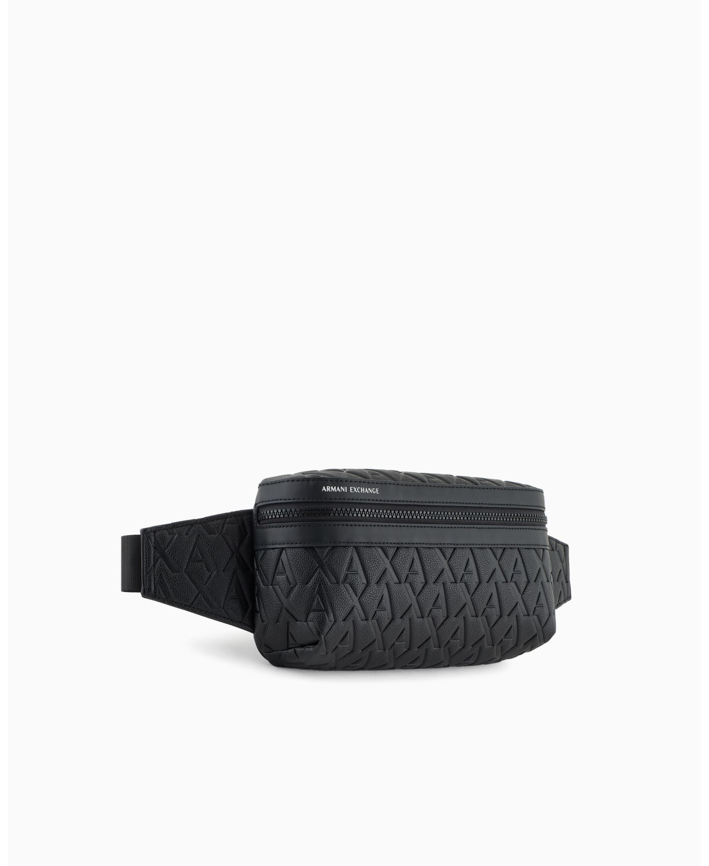 Мужская сумка A|X Armani Exchange Tonal All Over Logo Waist, цвет: Чёрный — фото 4
