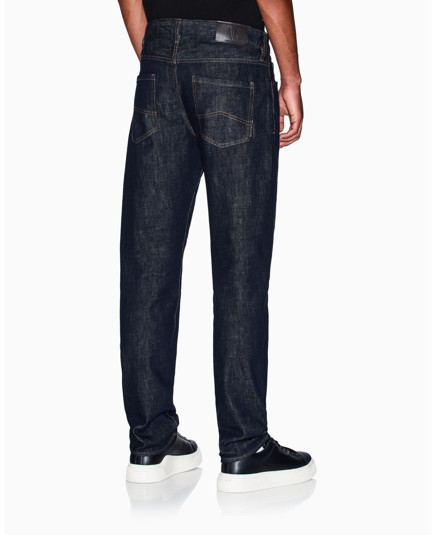 Мужские джинсы A|X Armani Exchange Slim Icon Denim Jeans, цвет: Тёмный синий джинсовый — фото 3