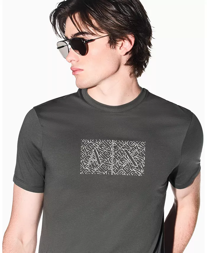 Men's Short Sleeve Jersey Printed Box Logo T-Shirt - thumbnail 4