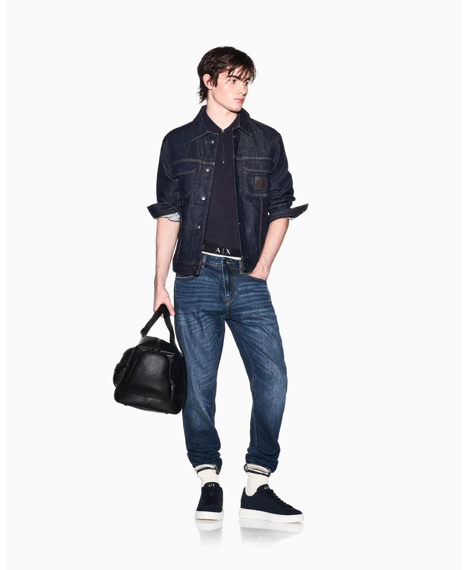 Men's Short Sleeve Zipper Polo Shirt