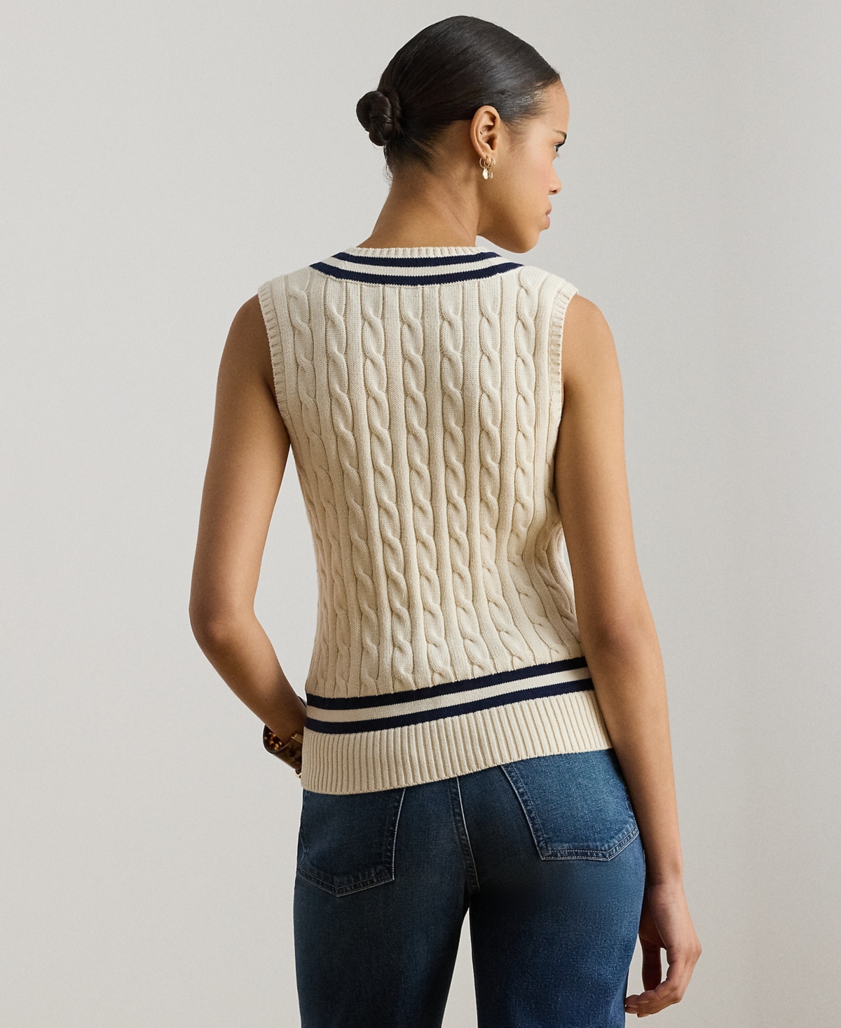 Lauren Ralph Petite V-Neck Sweater Vest