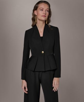 Women's One Button Blazer Jacket